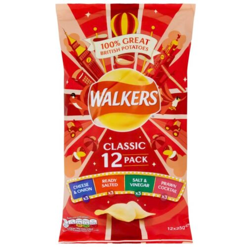 Walkers Squares Variety Snacks 12X22g