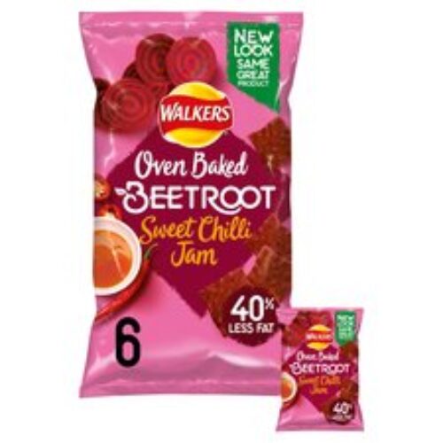 Walkers Oven Baked Beetroot & Sweet Chilli 6X23g