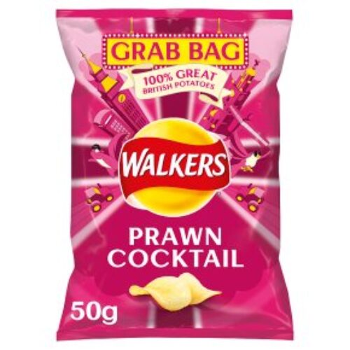 Walkers Prawn Cocktail Crisps Grab Bag 50G