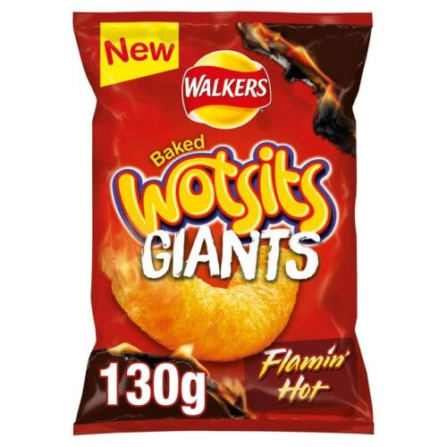 Walkers Wotsits Giants Flamin’ Hot Snacks 130G