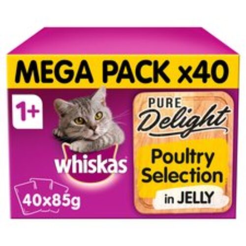 Whiskas 1+ Pure Delight Poultry Selection 40X85g