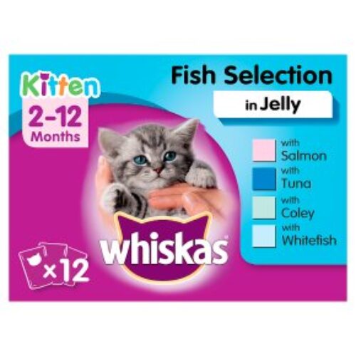 Whiskas 2-12 Month Fish Selection In Jelly 12X100g