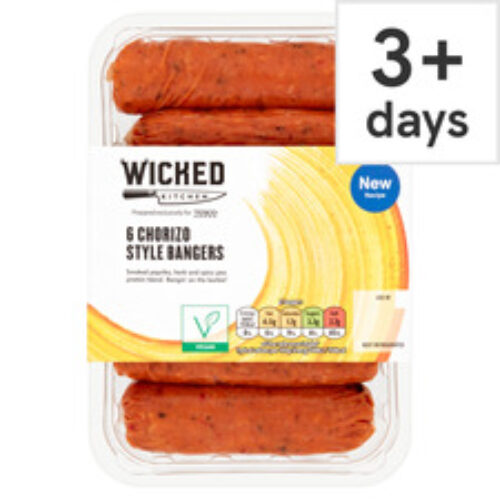 Wicked Kitchen 6 Chorizo Style Bangers 350G