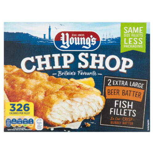 Youngs Chip Shop Extra Large Fish Fillets Beer Batter 300G